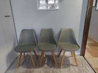 Komplet 3 krzeseł w stylu skandynawskim