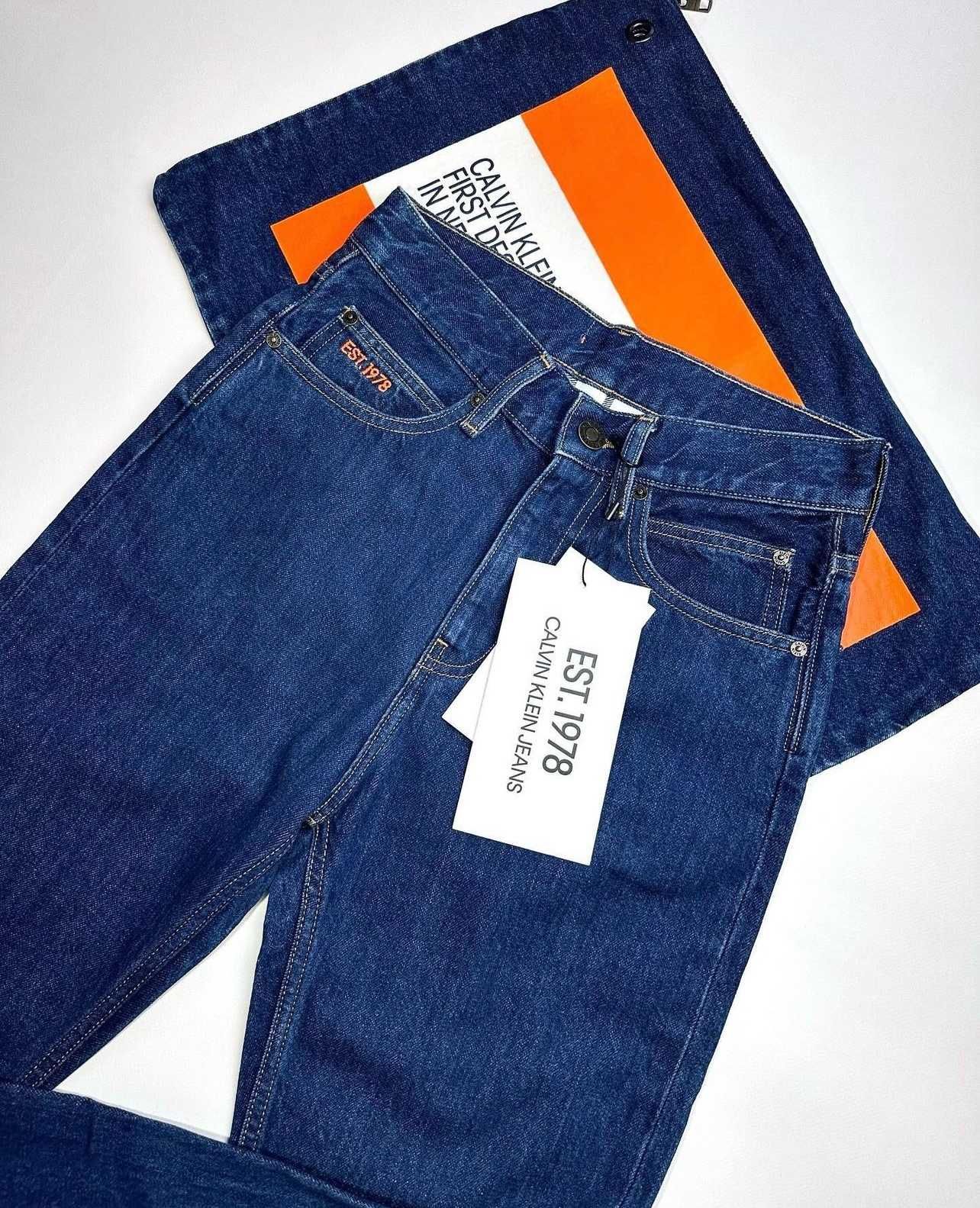 Жіночі джинси оригінал Calvin Klein Straight чорні МОМ