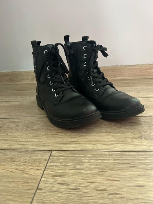 Geox czarne kozaki damskie rozm. 37 bardzo dobry stan suwak ocieplane
