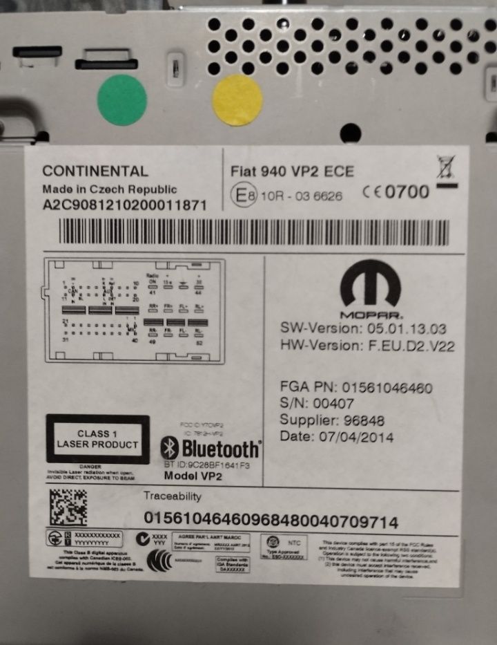 Rádio Alfa Romeu Giulietta Bluetooth