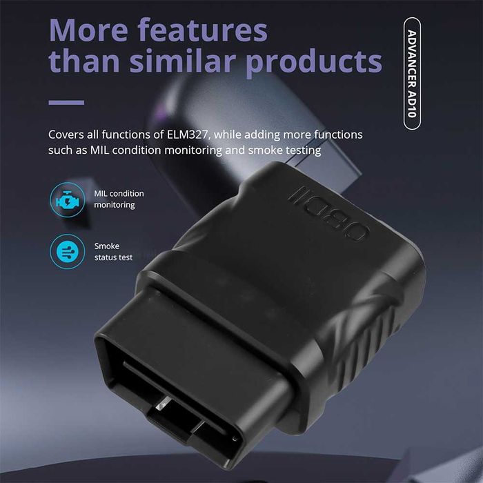 Czytnik błędów Skaner OBD2 Bluetooth 4.2 dla IOS/Android