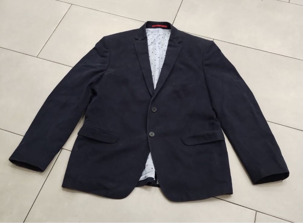 Elegancka grubsza granatowa marynarka Vistula roz. XL