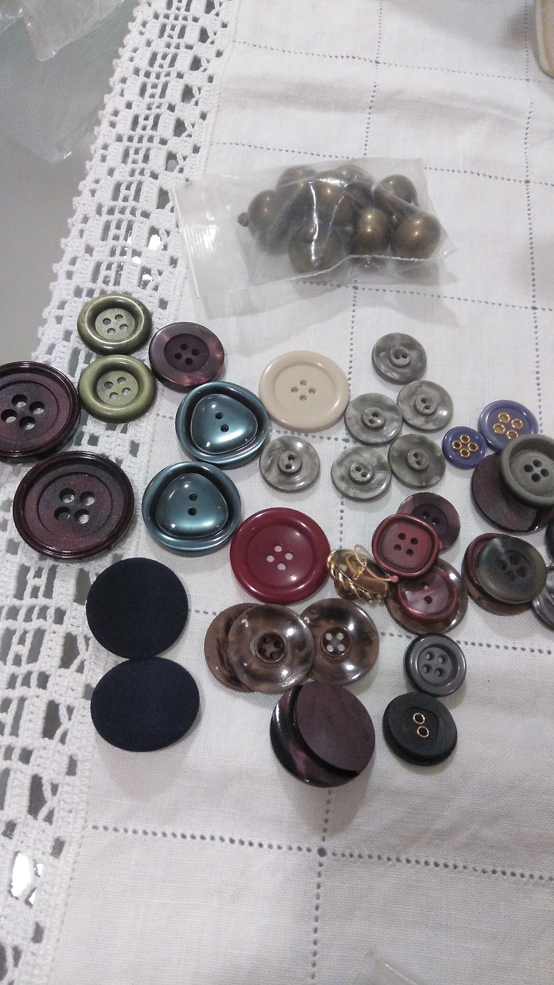 Caixinha de porcelana +Casinhas miniatura de coleção+Coleção de botões