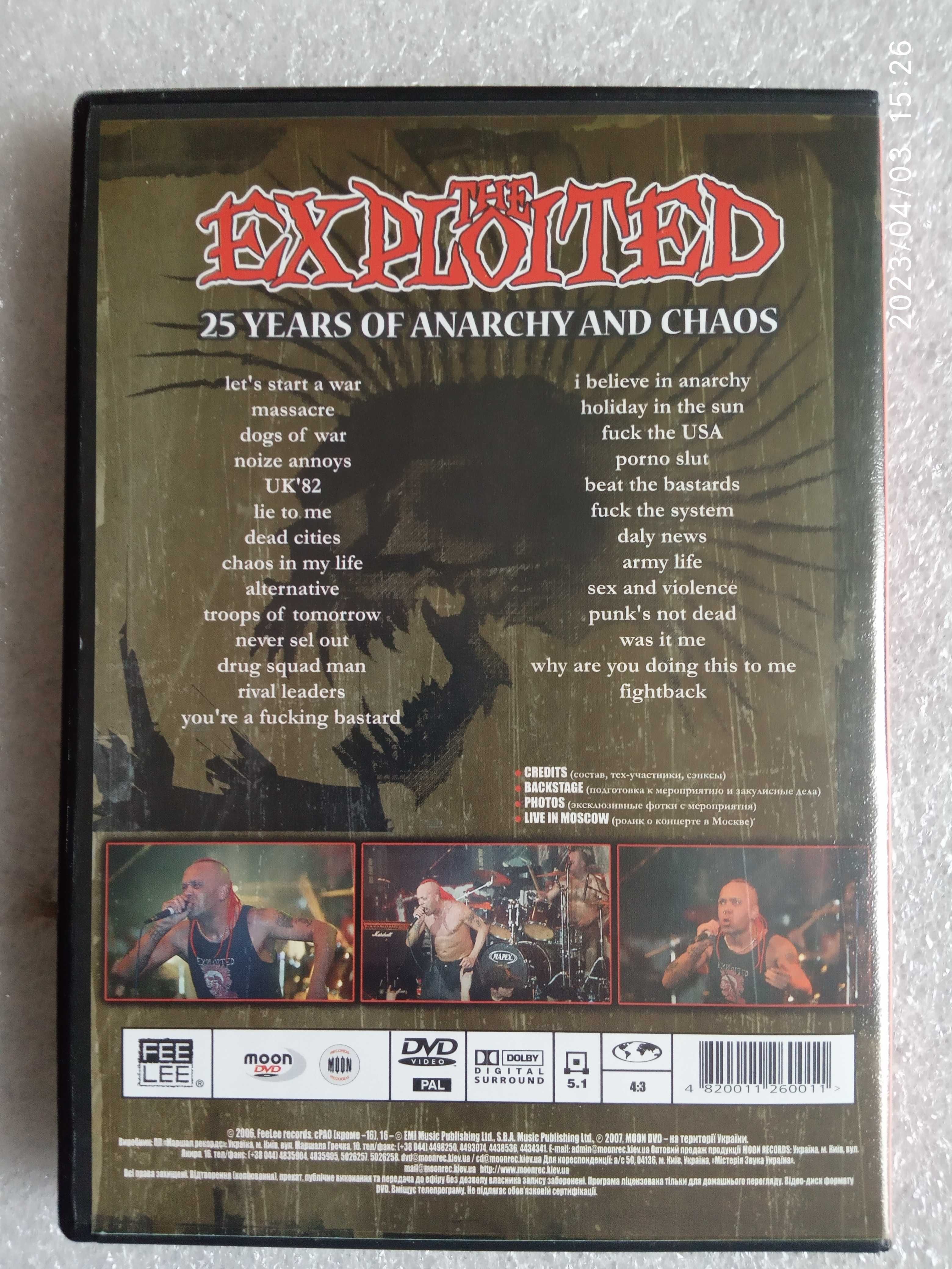 The Exploited "Live In St.Peterburg 2005" DVD