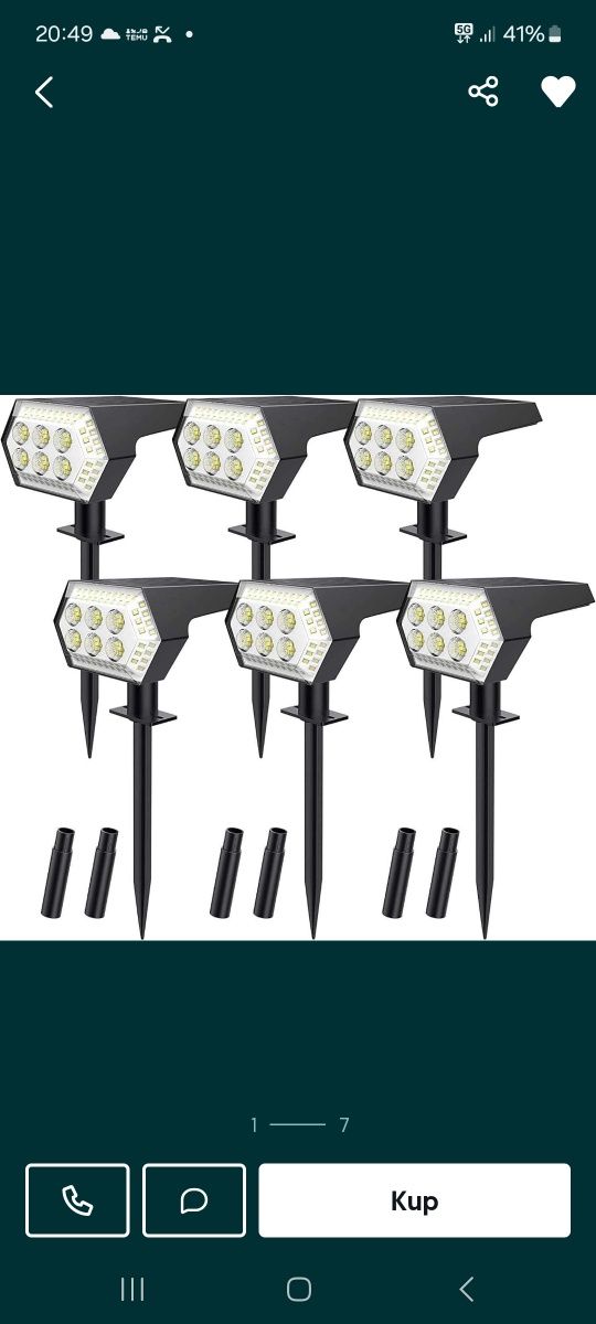 Lampa solarna 3 szt halogen do podświetleń krzewów drzew