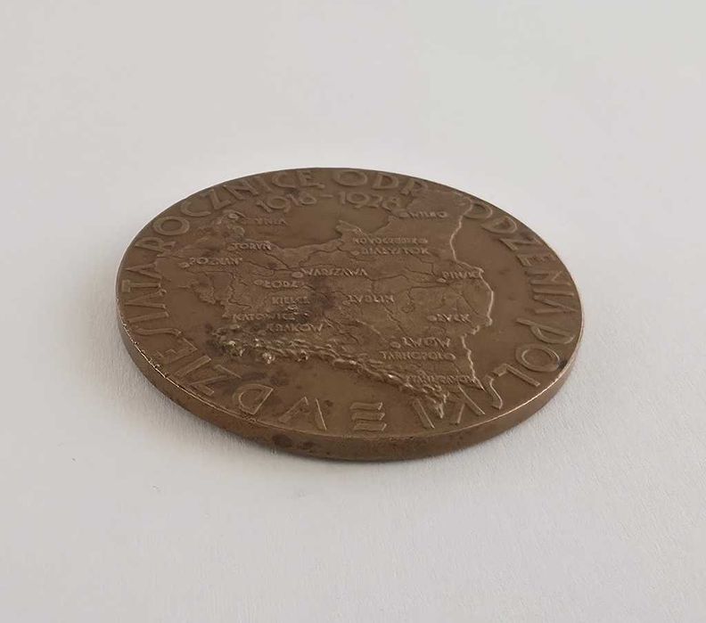 Medal z brązu - Rocznica Odrodzenia Polski Józef Piłsudski Marszałek