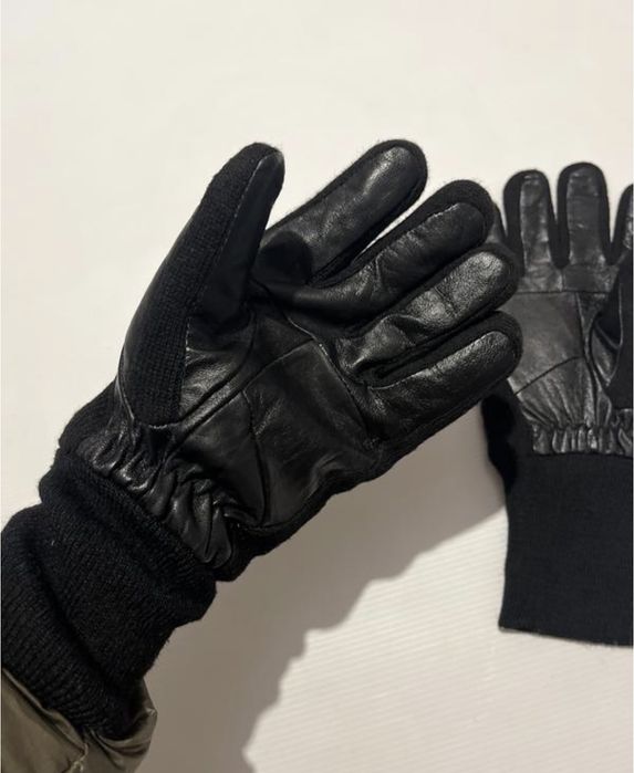 Чоловічі рукавиці шкіряні livergy кожа фліс