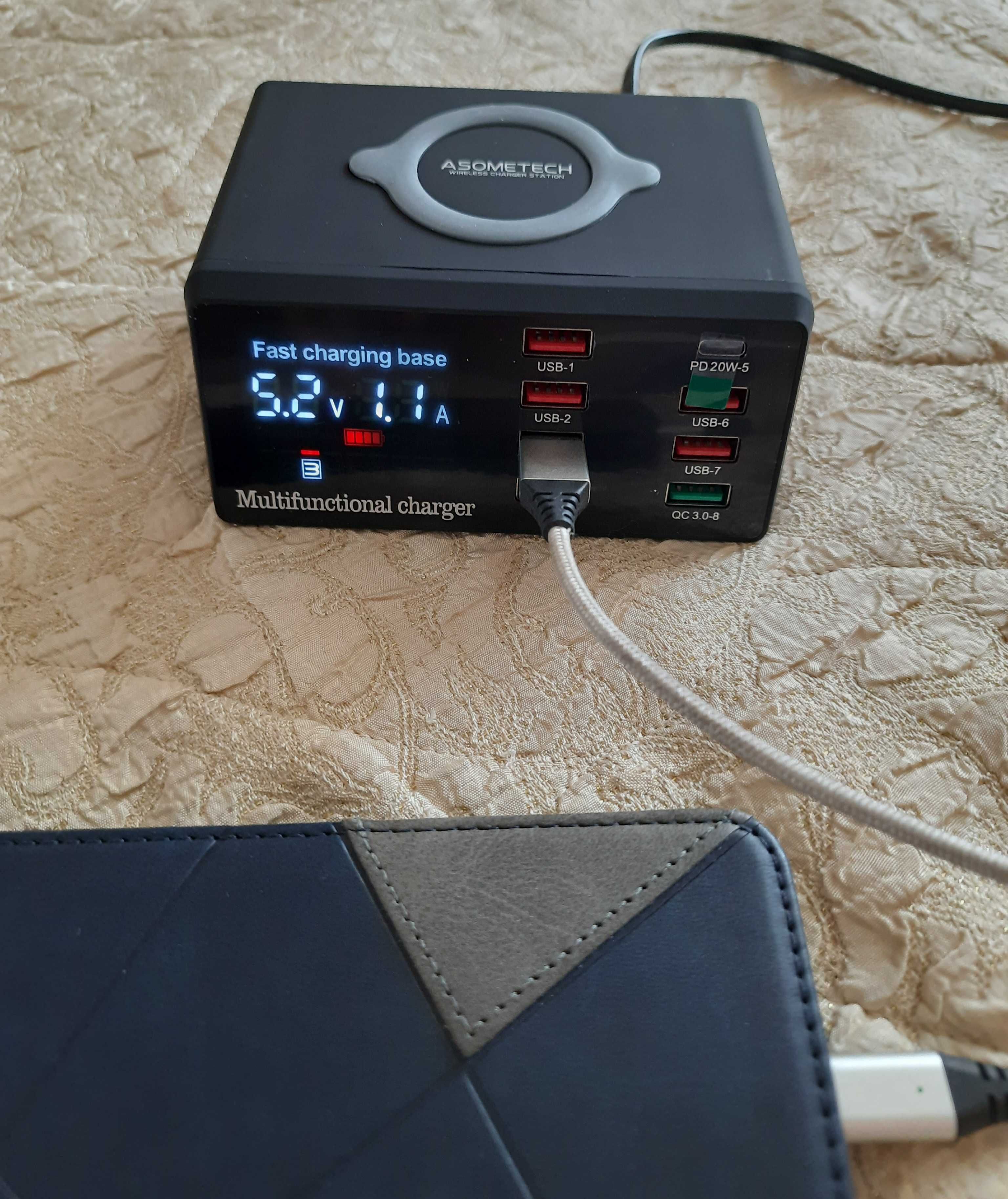 (НОВЫЙ) Зарядная станция Зарядное Адаптер питания 100W 8 Port USB