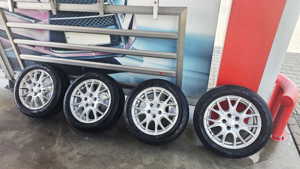 Piękne felgi Anzio 16'  5x108 + opony zimowe Nokian WP D4 205/55 R16