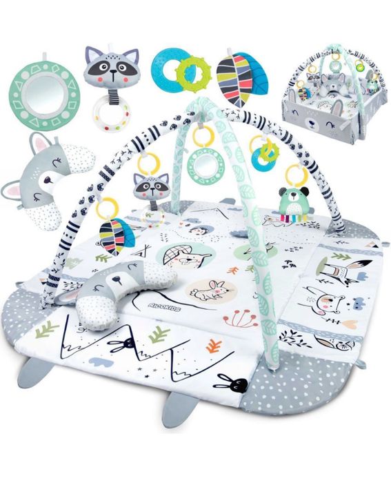 Розвиваючий дитячий килимок 3в1