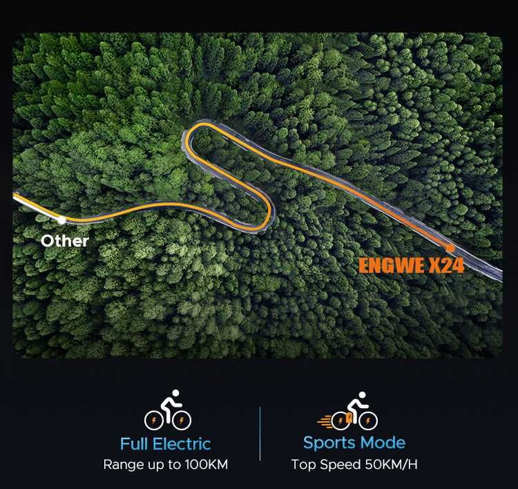 Rower Elektryczny Engwe X24 z podwójną baterią