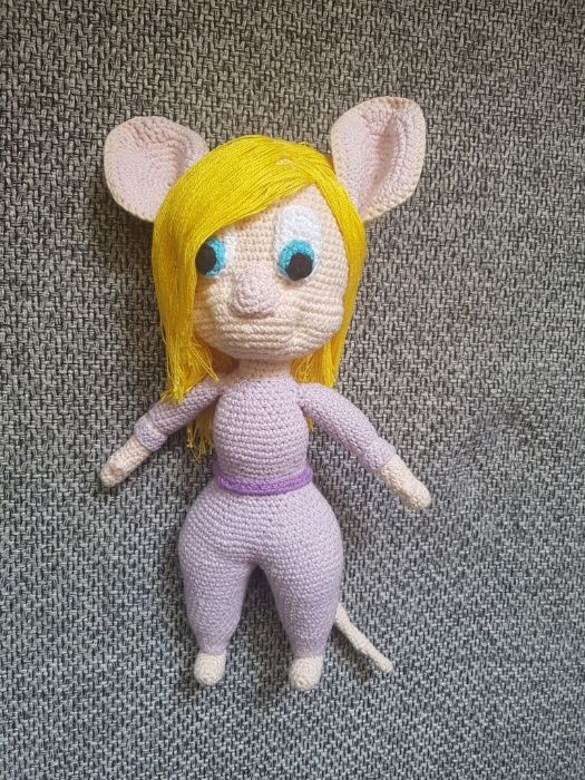 amigurumi mysz na szydełku gadżet 31 cm