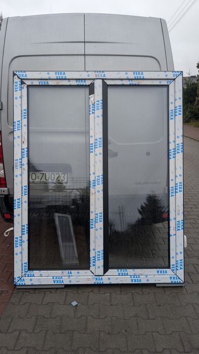 KR HAUS drzwi 160x200 tarasowe 3 szybowe nowe czarne OKNA POZNAŃ