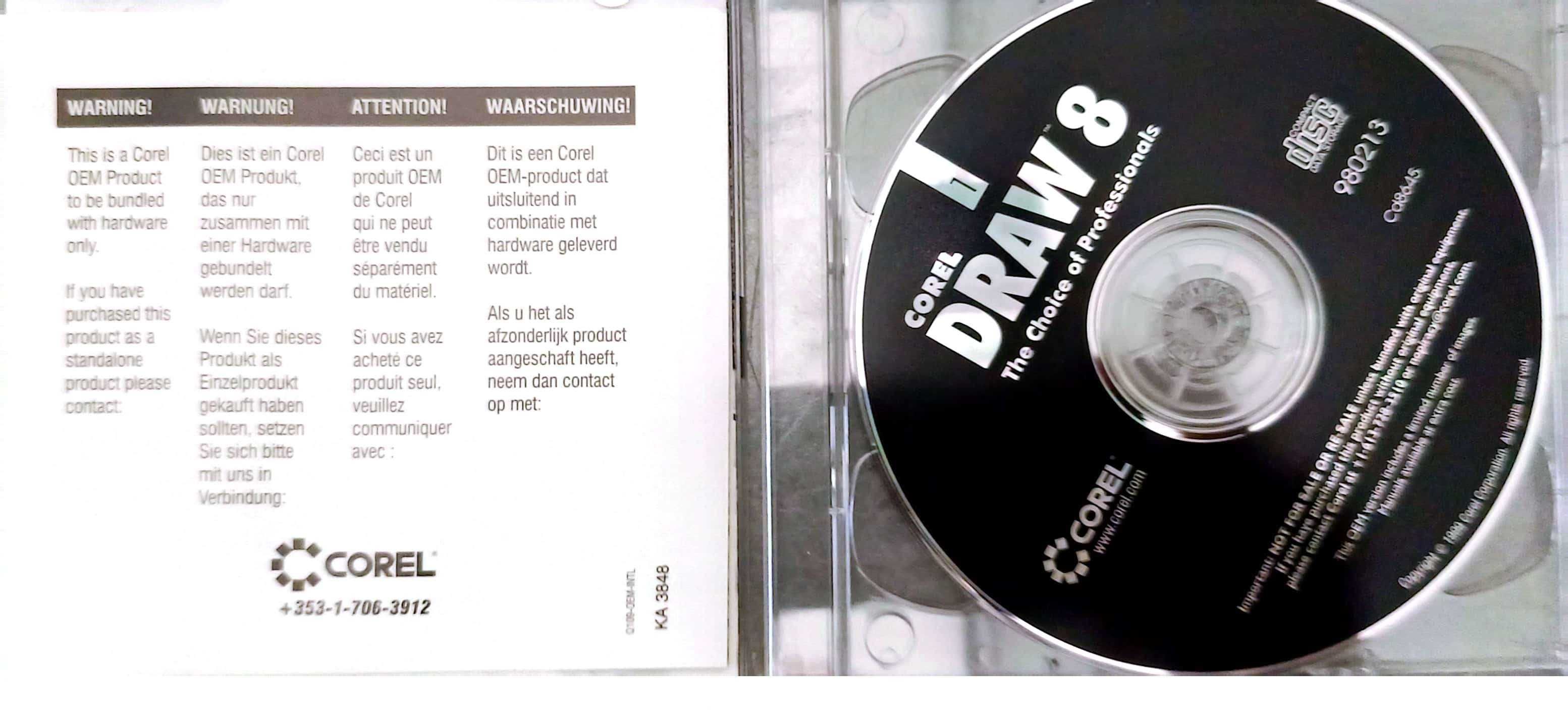 Corel Draw 8 The Choice of Professionals pc