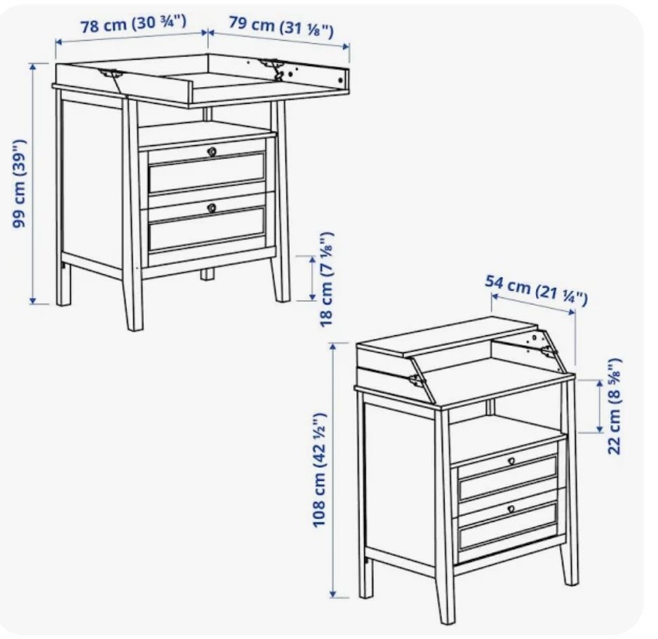 Fraldario Ikea dobravel