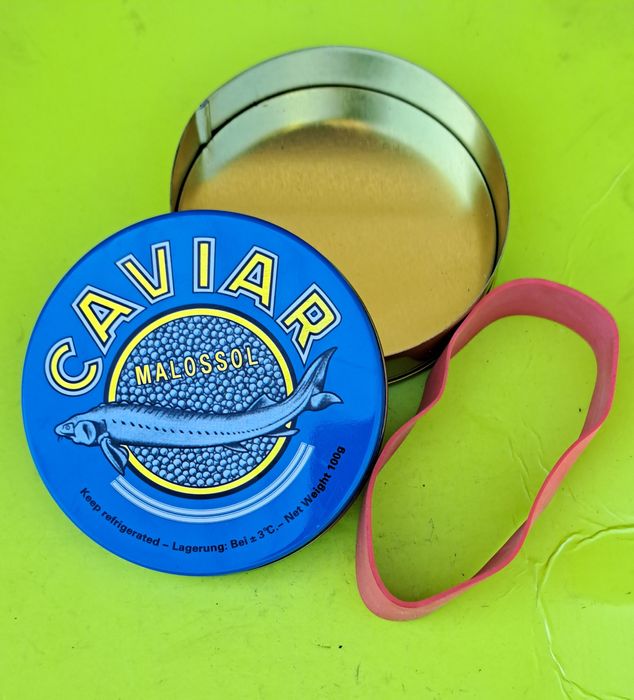 Жестяна банка для ікри (100 грам). Баночка под икру жестяная