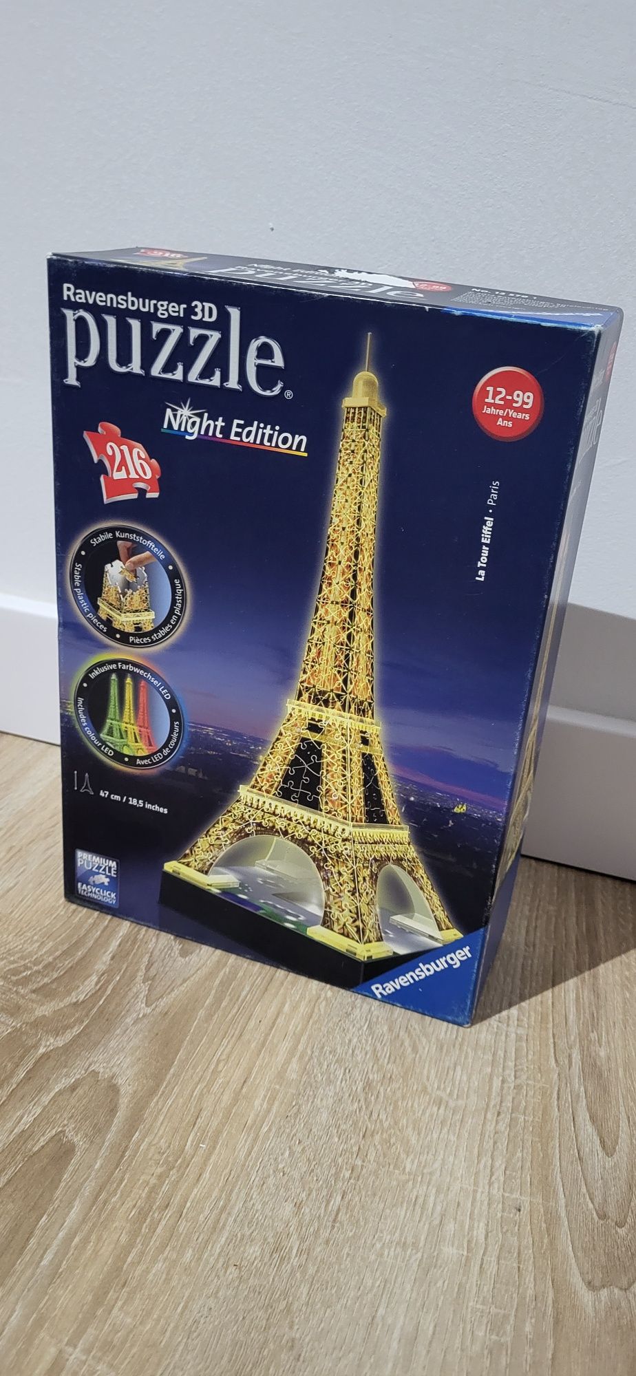Ravensburger 3D Night Edition La Tour Eiffel Paris puzzle 3D