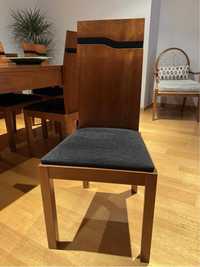 Conjunto 6 cadeiras madeira e tecido
