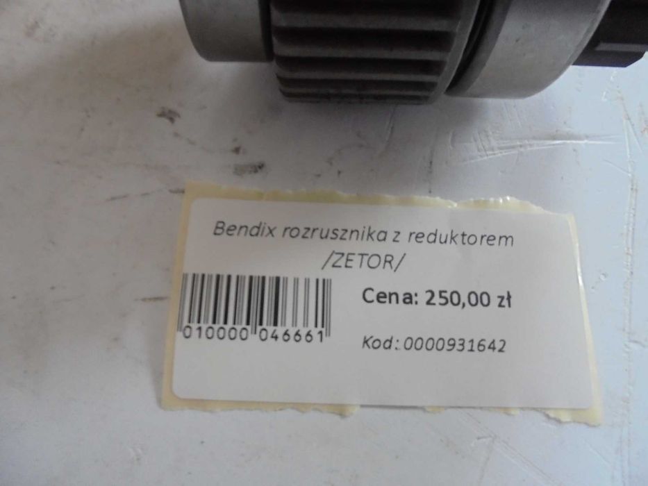 Bendix rozrusznika z reduktorem ZETOR