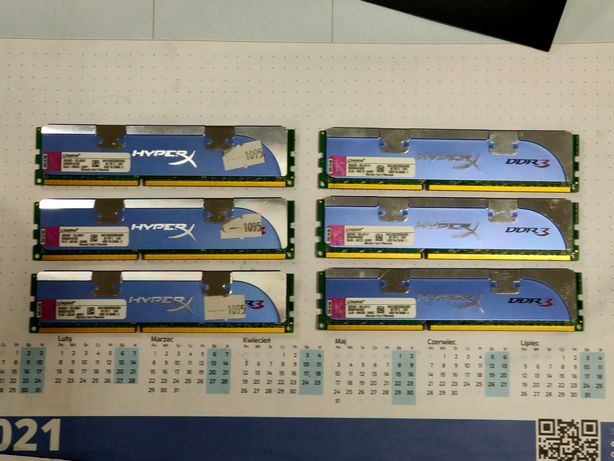 Pamięć RAM Kingston HyperX DDR3 6x 2GB 12GB 1333MHz