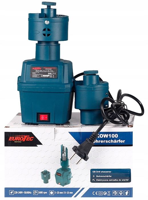 Ostrzałka Do Wierteł 3-16 Mm Adapter +2x Głowica Elektryczna Mocna