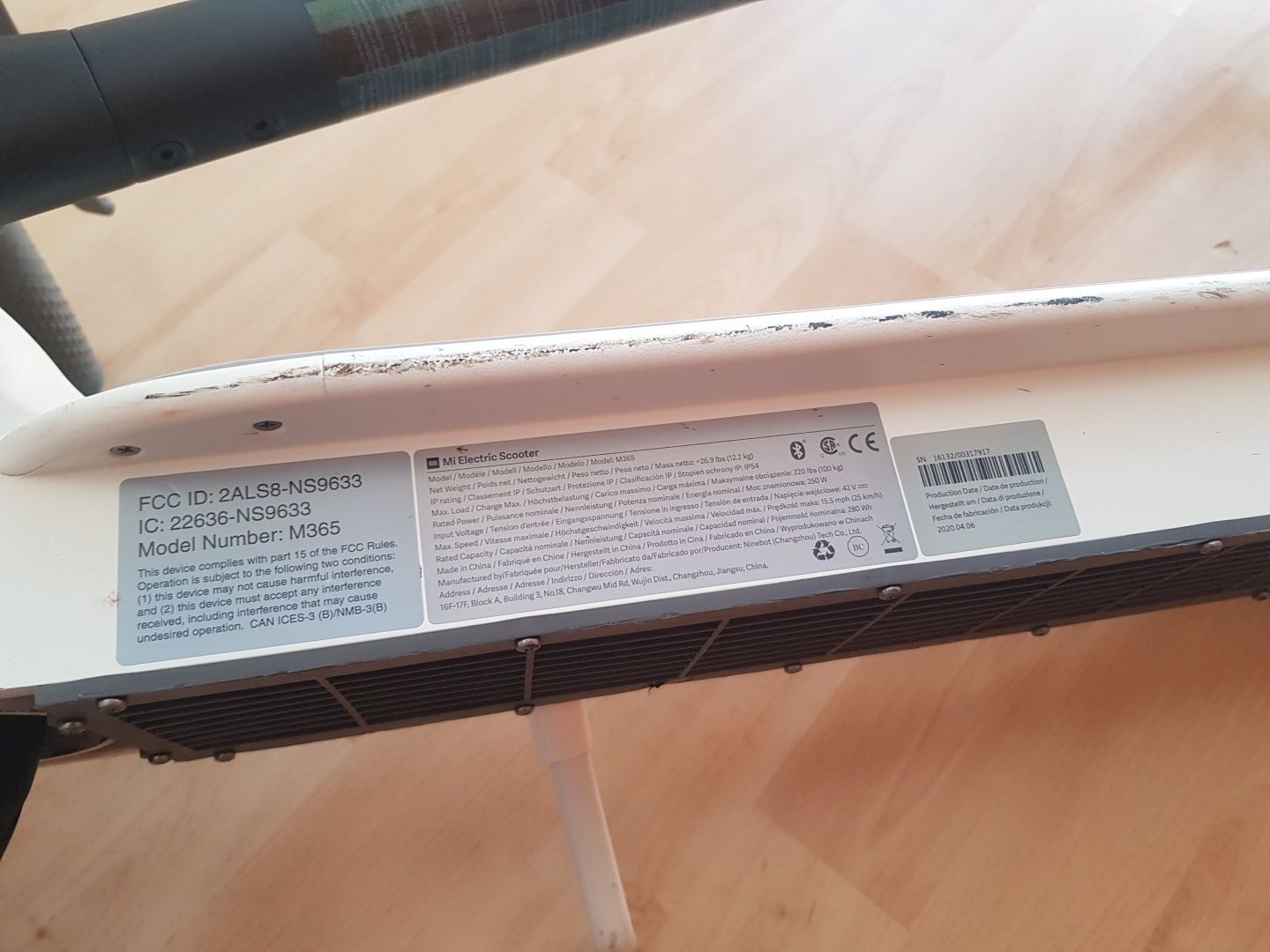 Hulajnogę elektryczną Xiaomi  M365