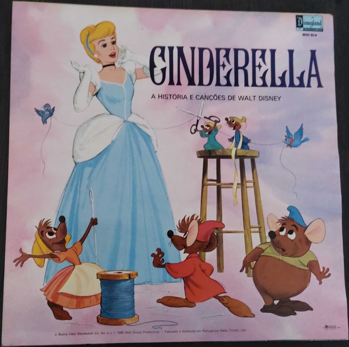 Vinil Lp - Walt Disney - Histórias Branca de Neve e Cinderela de 1969