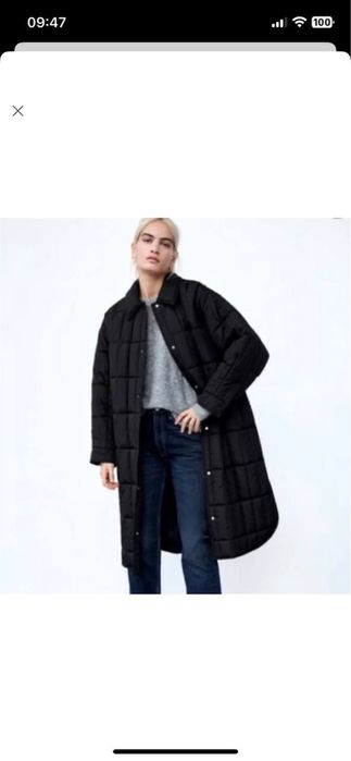 Стьобана куртка пальто ZARA