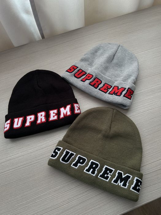 шапка supreme felt logo