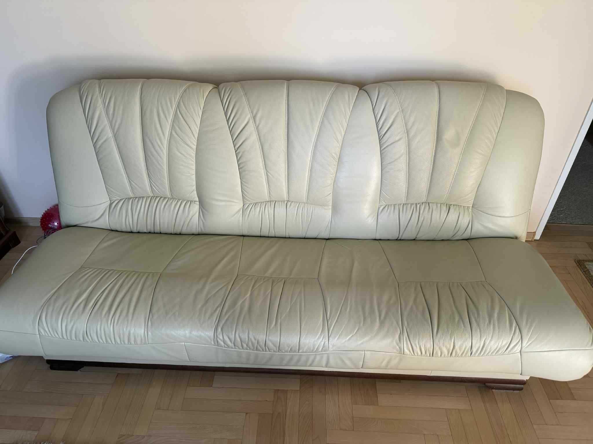 skórzany komplet z 2 fotelami