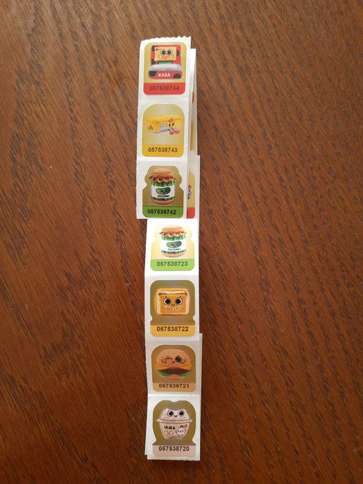 Oddam naklejki z Biedronki 34 sztuki za darmo