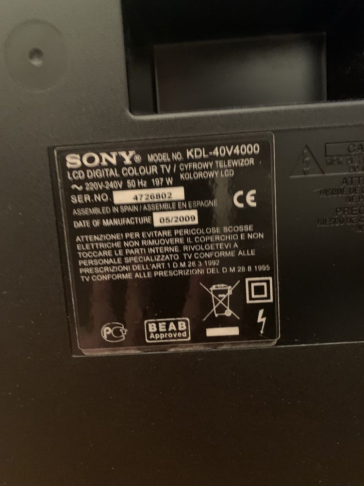 Sony Bravia KDL-40V4000