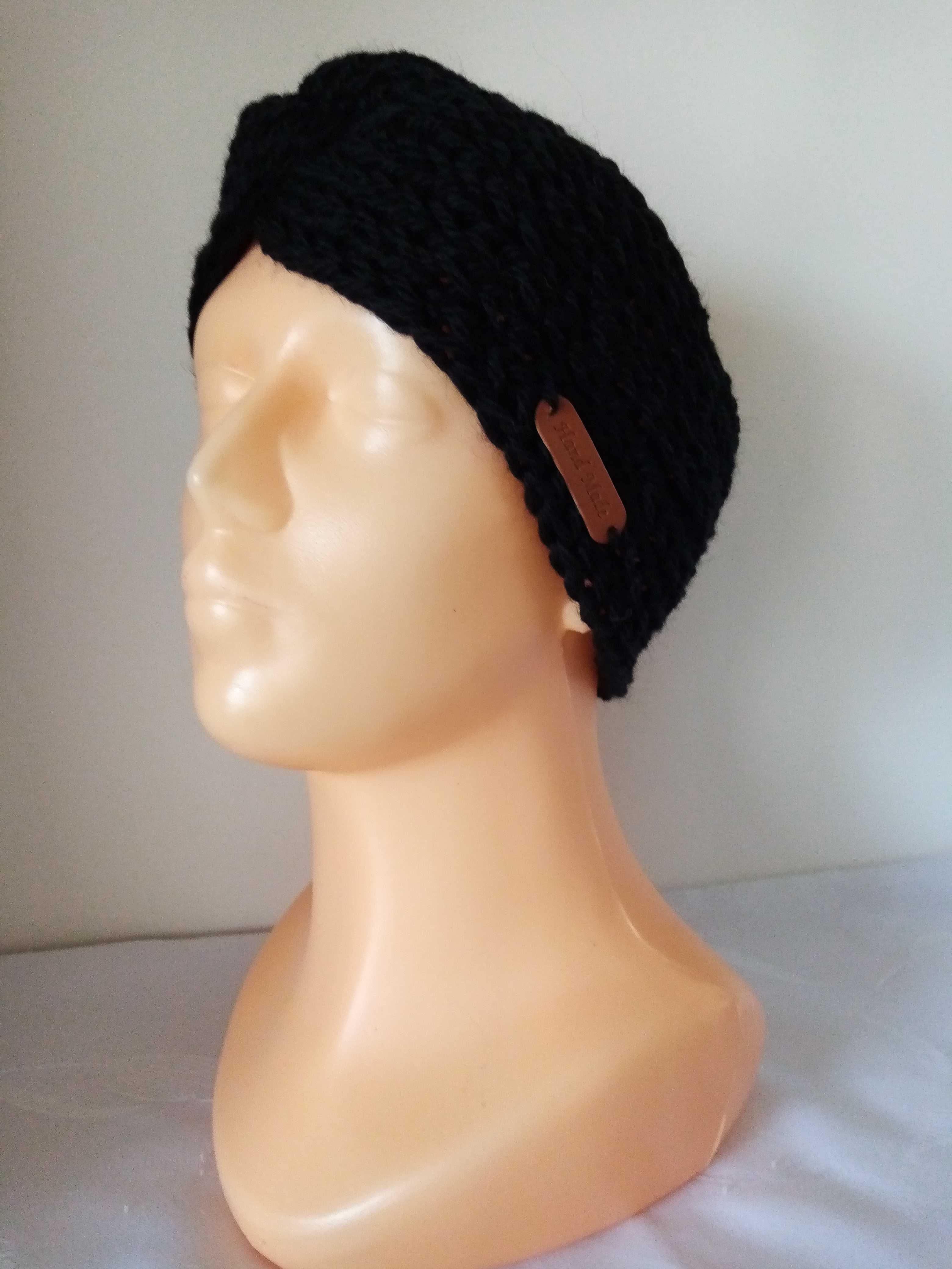 Opaska na głowę; turban, handmade; 100% WEŁNA