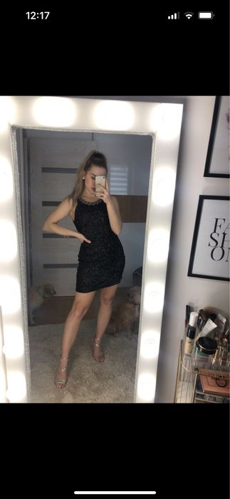 Czarna sukienka DePare cekiny