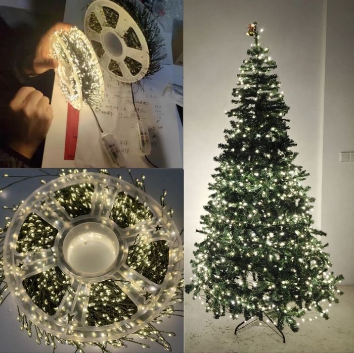 Гірлянда роса мішура на катушці 30м(900L) 50м(1500L)