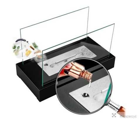 Biokominek Glow Aroma Czarny Mat Wbudowany AROMATYZER Ergo Heat