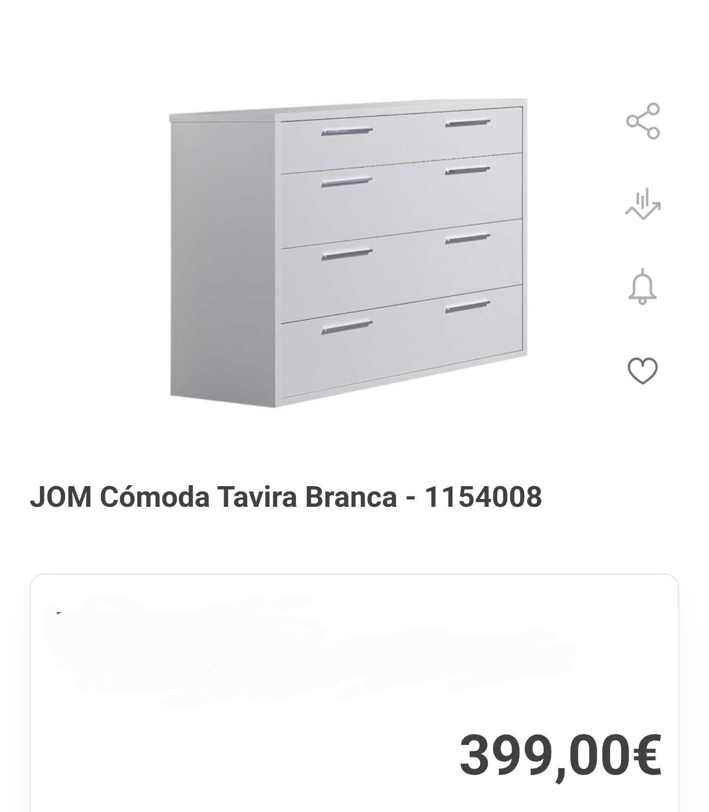 Cómoda jom com espelho 116cmx91cmx51cm
