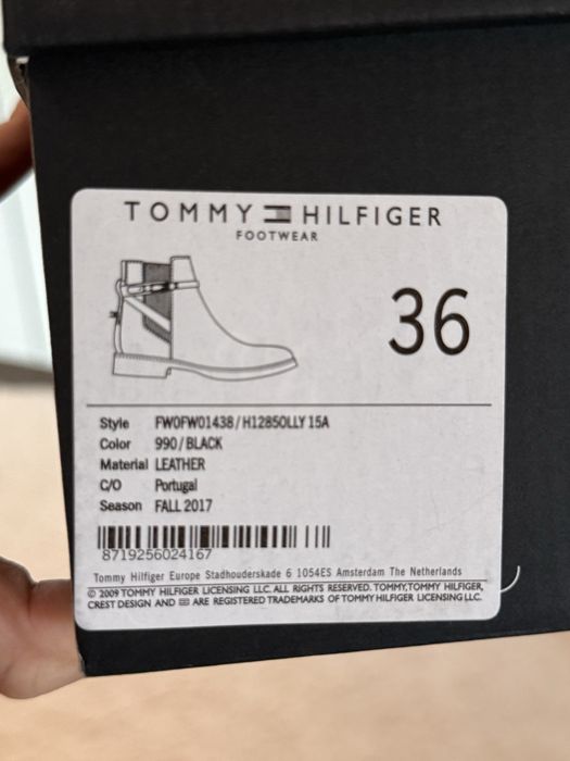Шкіряні черевики Tommy Hilfiger