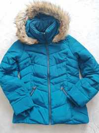 Зимняя куртка бирюзового цвета