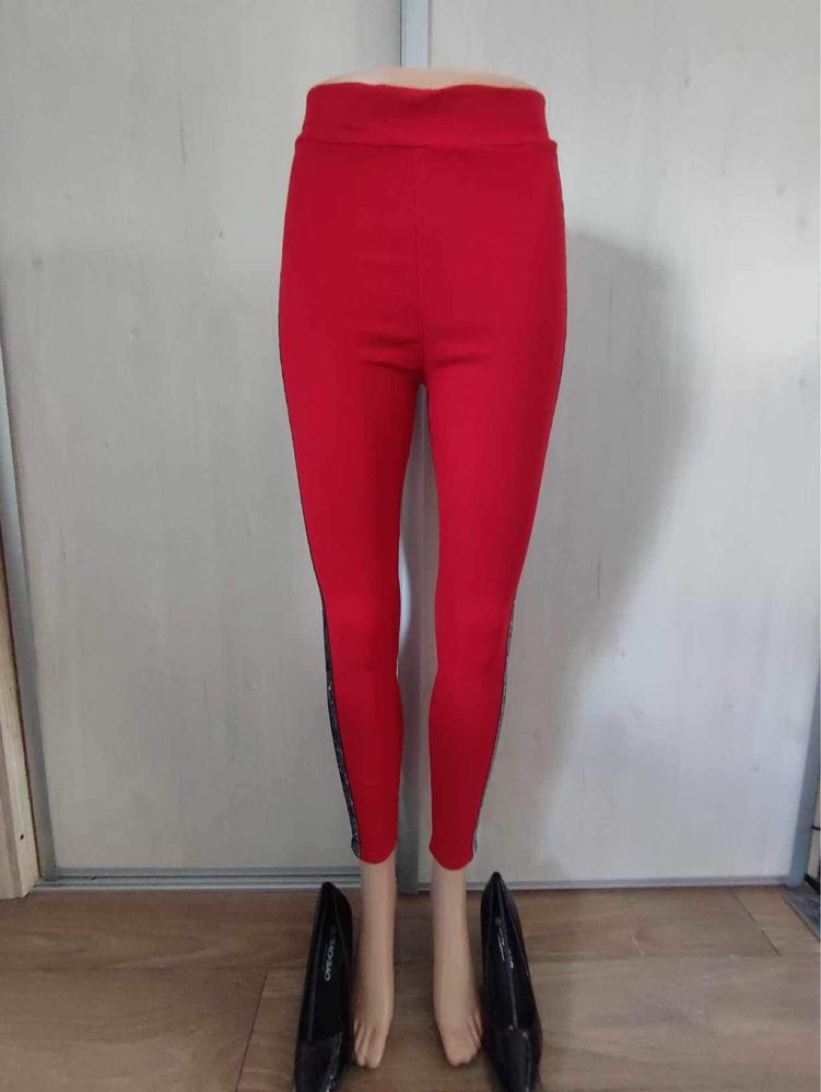 Legginsy damskie czerwone. rozmiar S/M