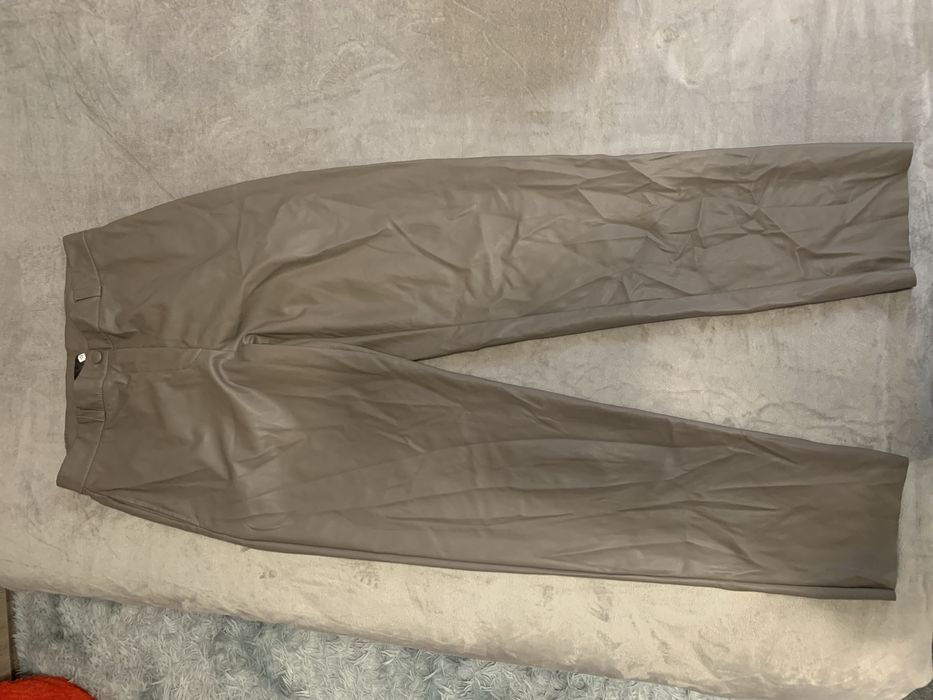 Теплі шкіряні штани з хутром усередині