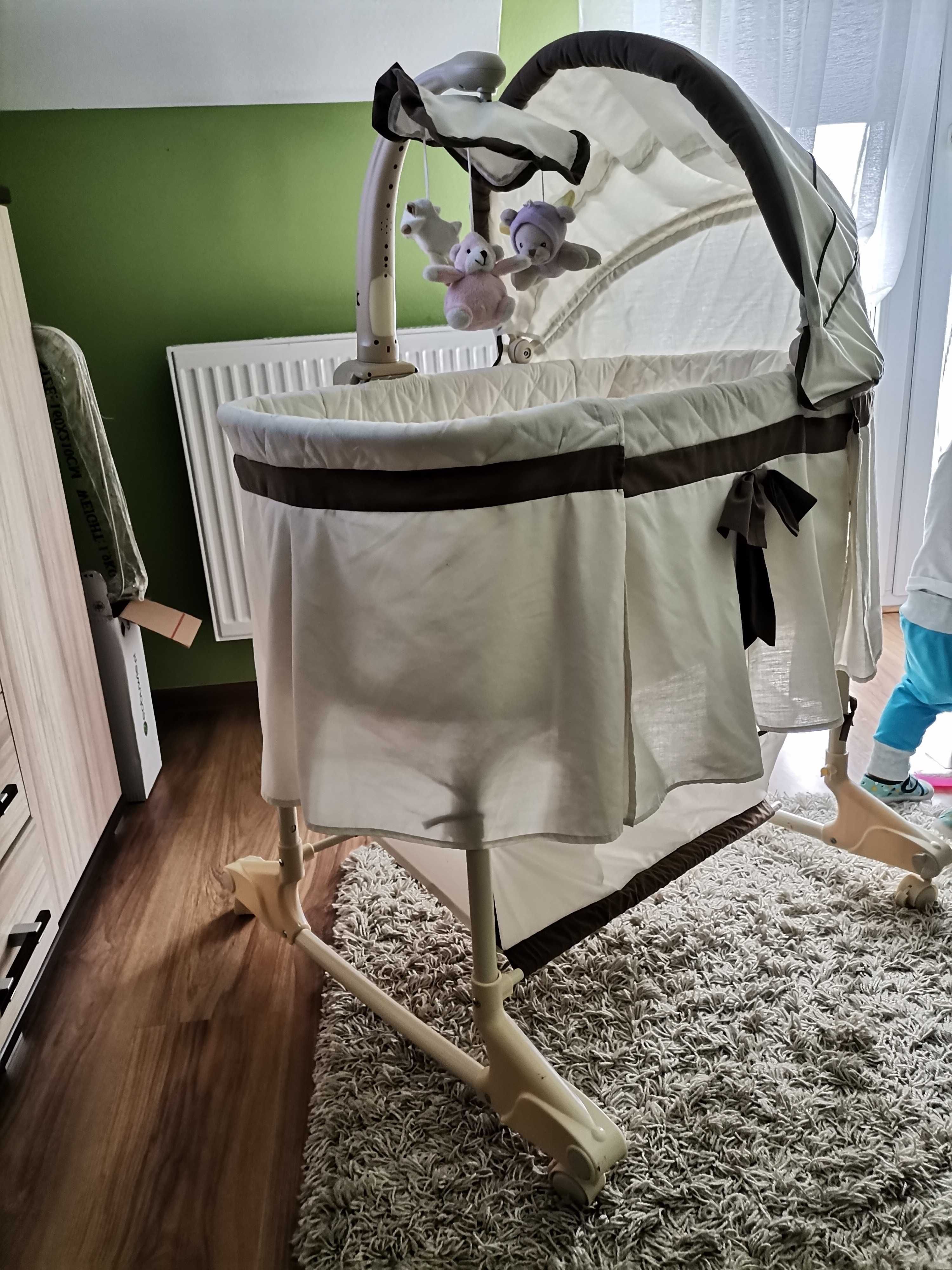 Kołyska koluska dla niemowlaka, łóżeczko, bujak
