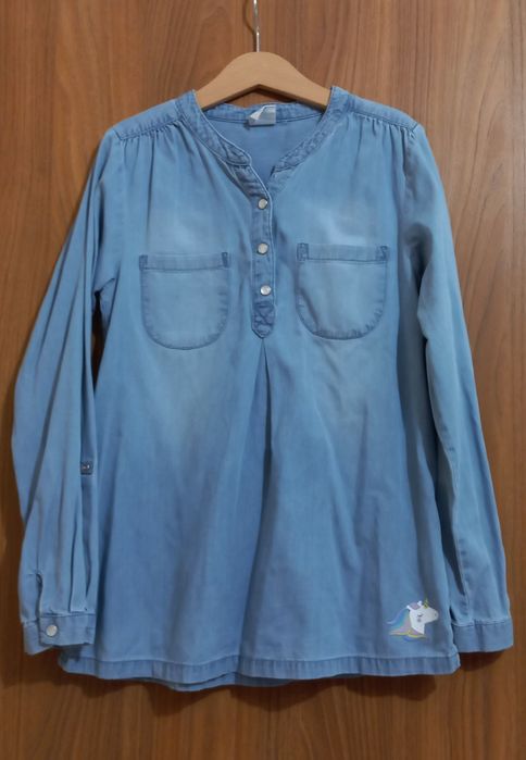 Koszula jeansowa Smyk Cool Club unicorn roz.140 stan idealny