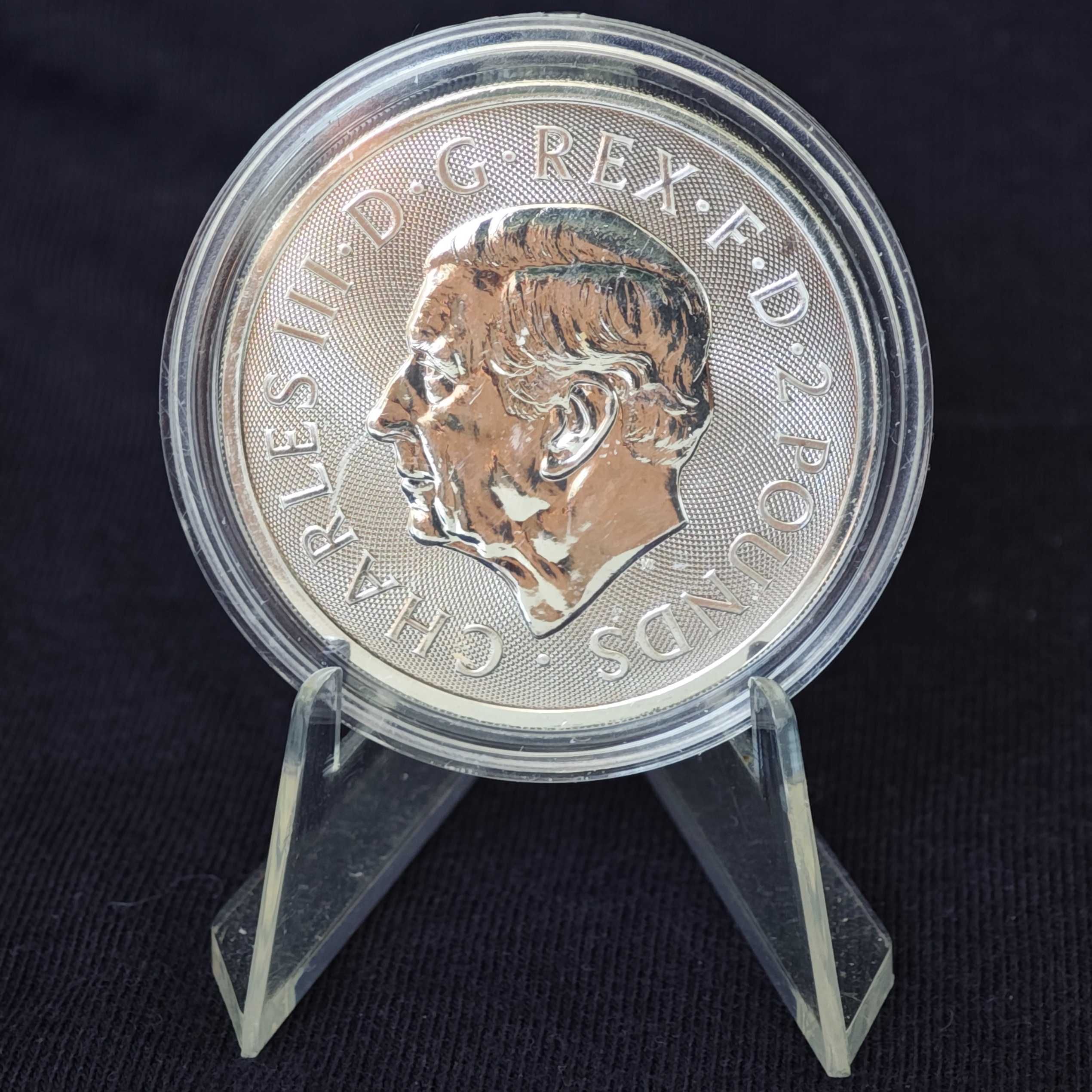 Инвестиционная серебряная монета: Святой Георгий и Дракон 2025 (1 OZ)