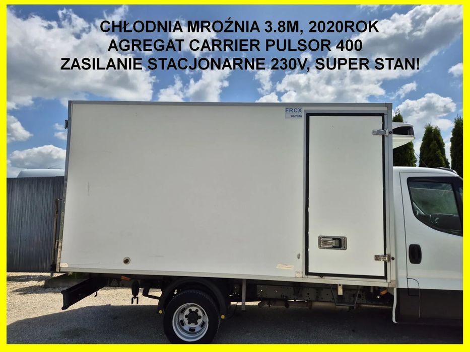Chłodnia mroźnia 3.8m 2020 rok, agregat Carrier Pulsor 400, zasilanie stacjonarne 230v, stan wzorowy!