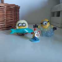 Trzy figurki minionki minionków zabawki