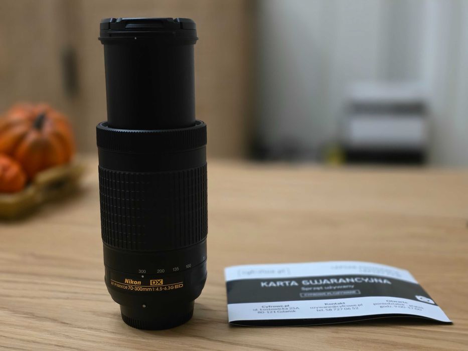 Obiektyw Nikon AF-P DX Nikkor 70-300mm f/4.5-6.3G ED tele gwar 04.2026