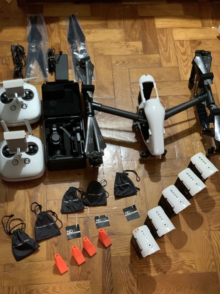 Dji inspire 1 com x5 R hélices retrateis pegas laterais