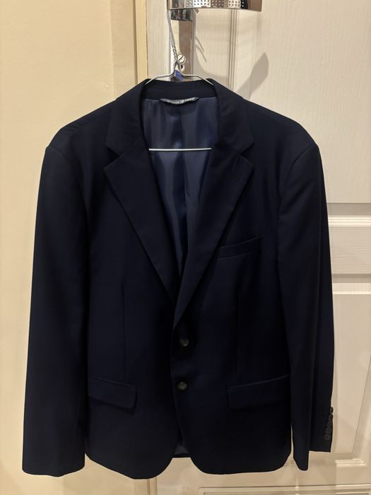 Męski garnitur PAWO granatowy + spodnie komplet  stan idealny