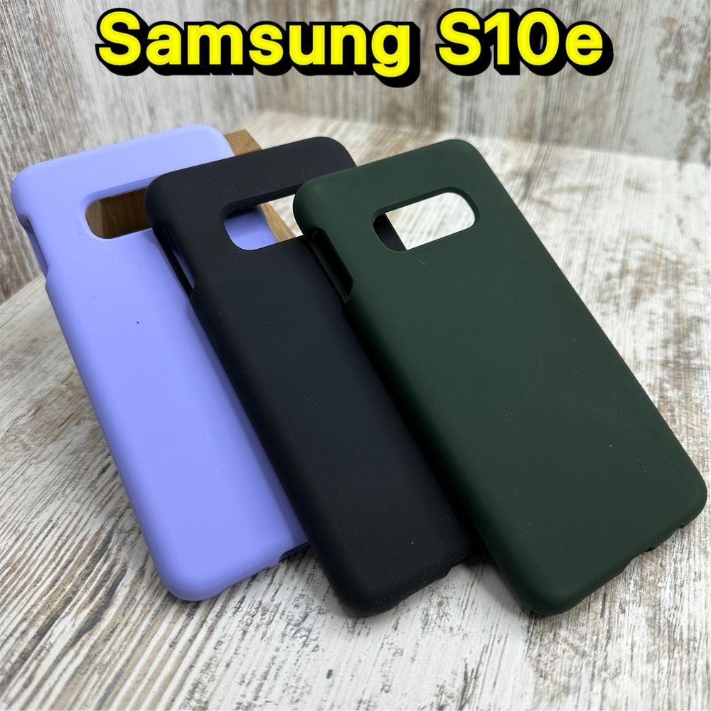 Не пачкаются. Чехол мягкий Silicone Case на Samsung S10e. Микрофибра